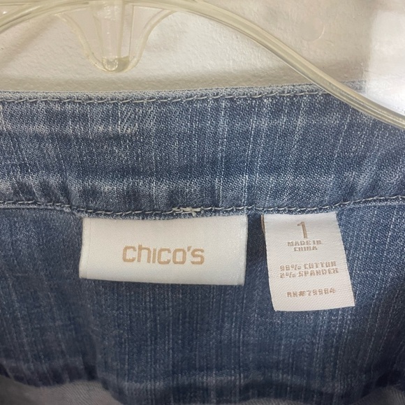 Chicos Jean jacket Size 1 - Picture 4 of 6